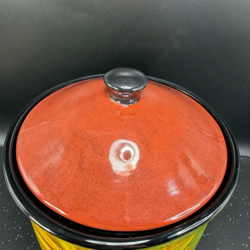 Certified International Lori Siebert Sunflower Bee Ceramic Canister Jar La Fleur